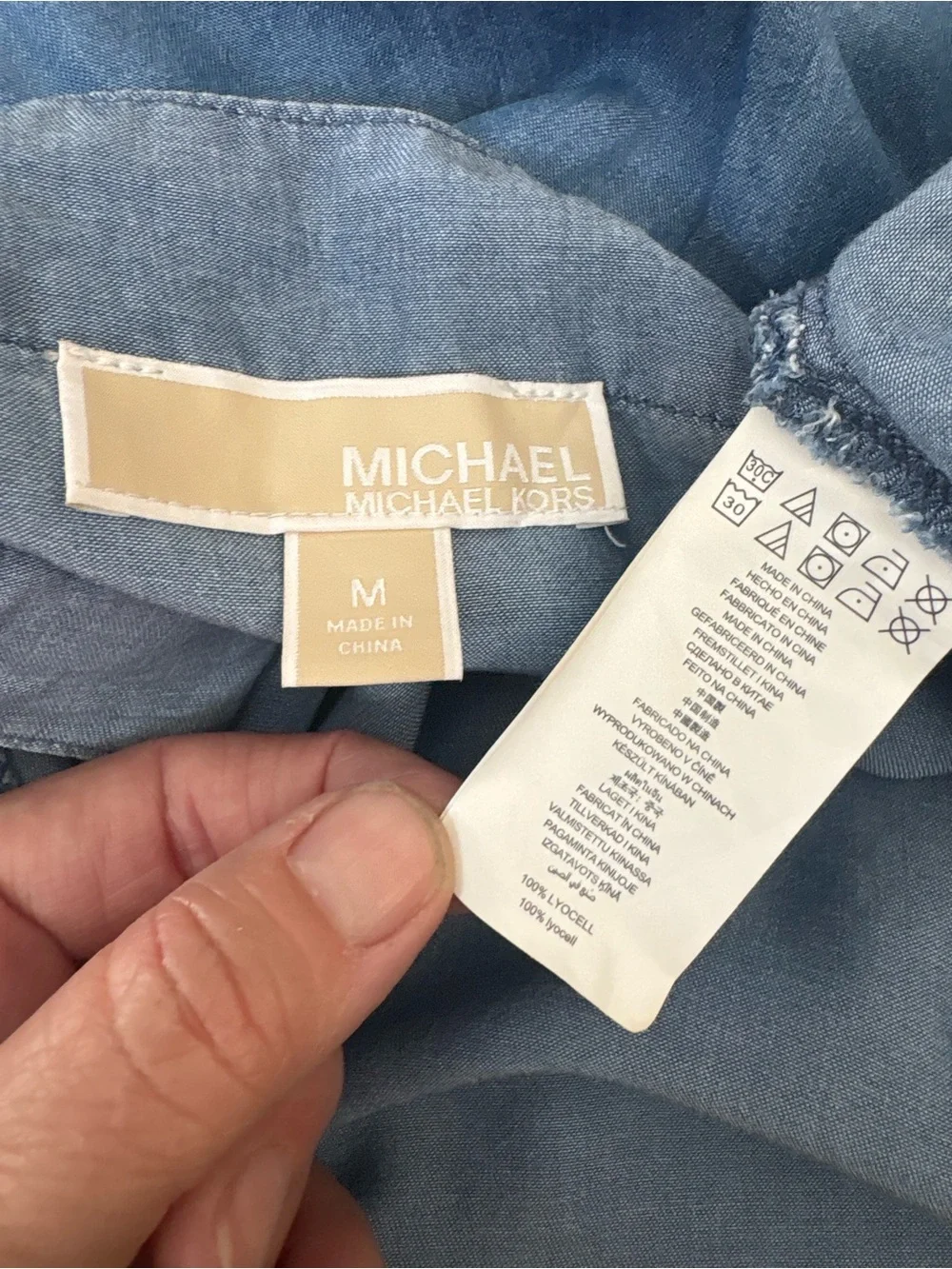 Michael Kors Light Blue Women's Wrap Midi Skirt size medium